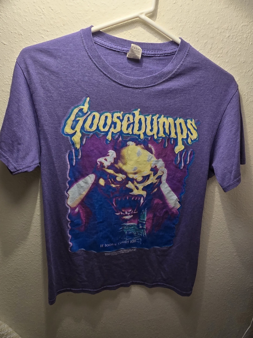 Vintage Goosebumps "If Looks Could Kill" Graphic T-Shirt - Purple Heather, Small